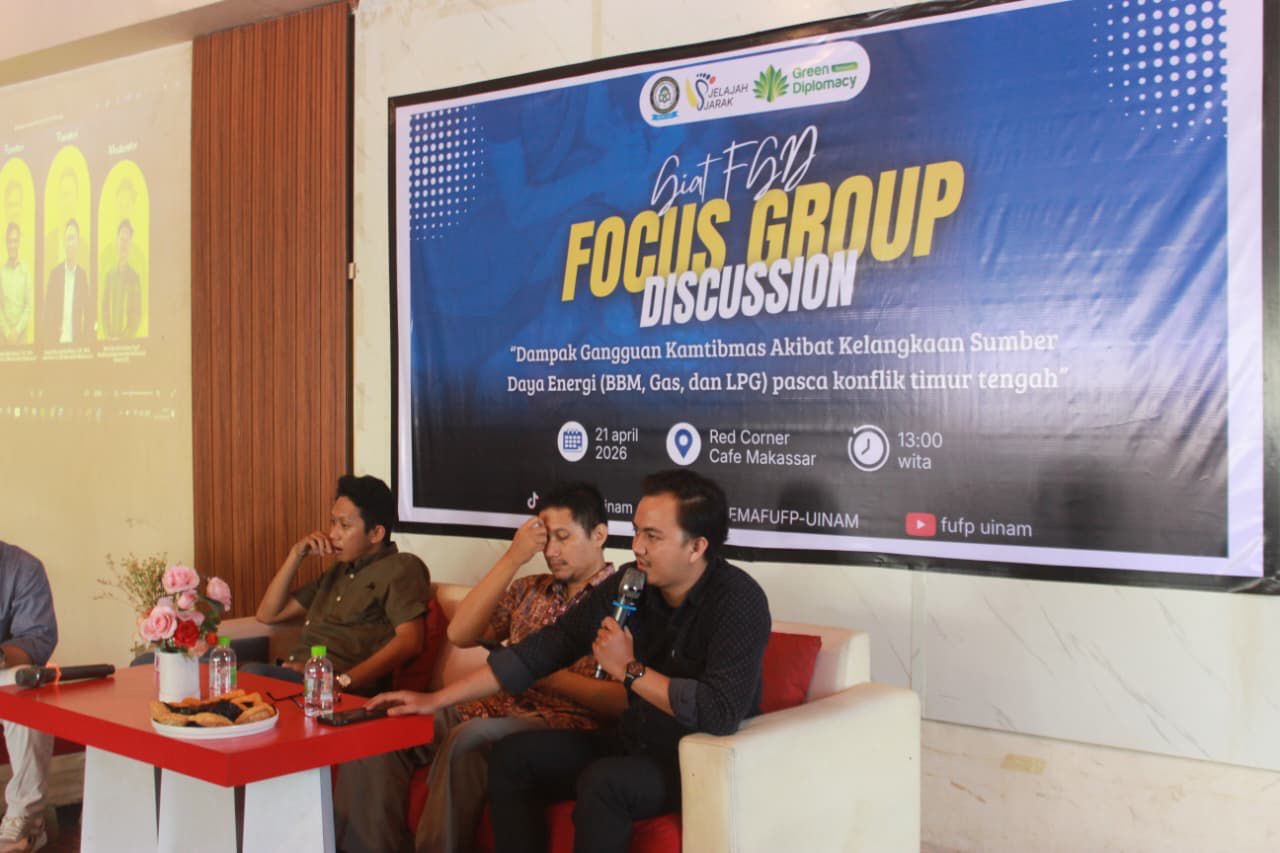 Respons Dampak Konflik Timur Tengah, DEMA FUF UINAM Bersama GDN Gelar FGD Bahas Stabilitas Energi dan Kamtibmas