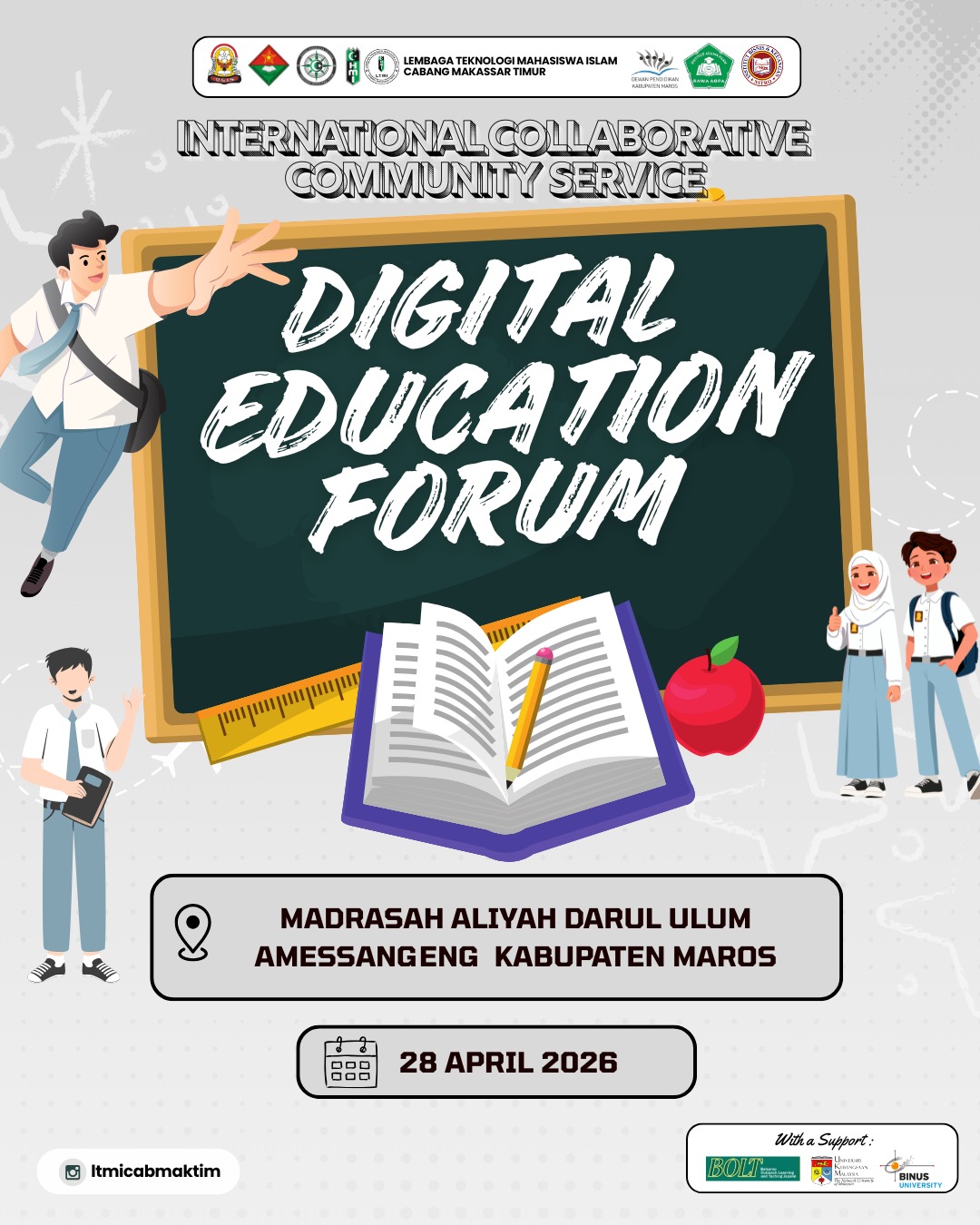 Perkuat Sinergi Global, Dewan Pendidikan Maros Gelar Pengabdian Masyarakat Internasional di Ammesangeng bersama LTMI HMI Cabang Makassar Timur