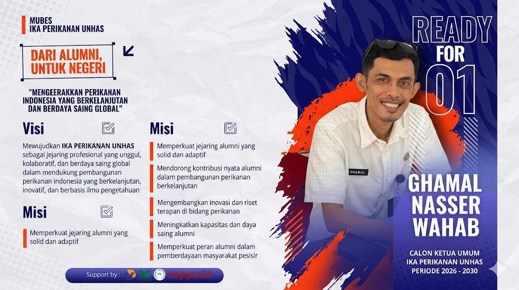 Ghamal Nasser Wahab Kembalikan Formulir, Siap Bertarung di Mubes IKA Perikanan UNHAS