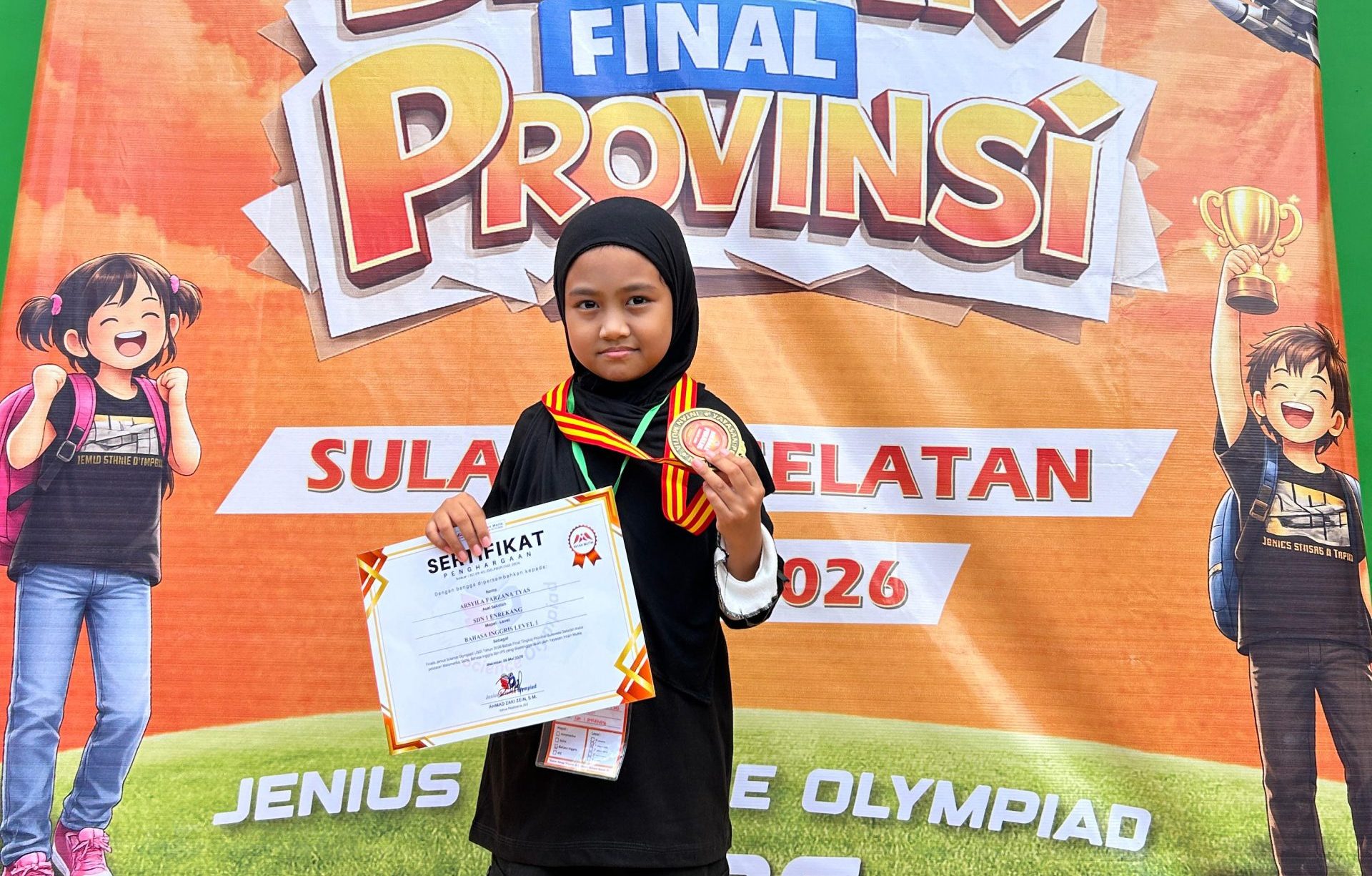 Arsyila Farzana, Siswi Kelas 1 SDN 1 Enrekang, Harumkan Nama Sulsel di JSO
