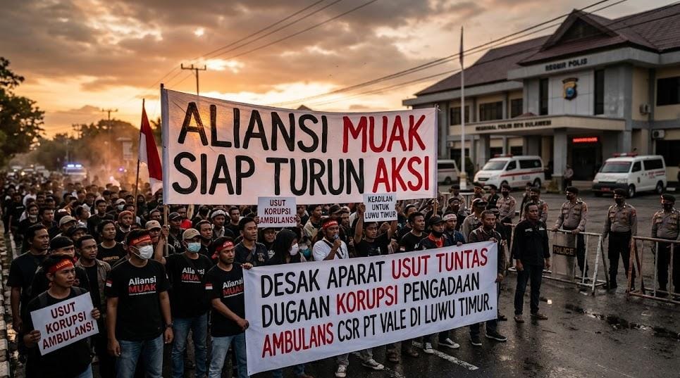Aliansi MUAK Siap Turun Aksi, Desak Aparat Usut Tuntas Dugaan Korupsi Pengadaan Ambulans CSR PT Vale di Luwu Timur