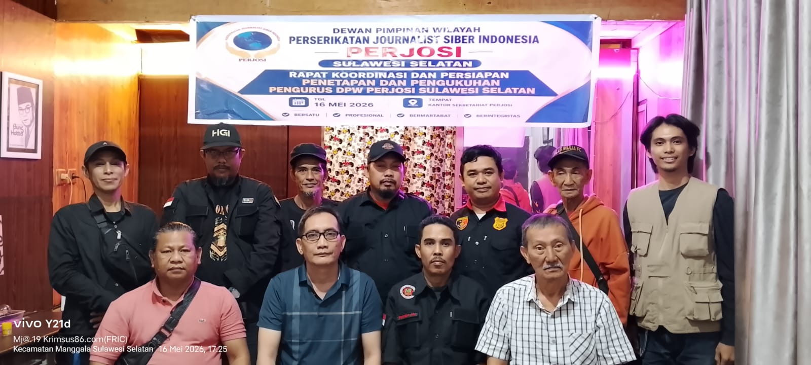 DPW PERJOSI Sulsel Perkuat Solidaritas Organisasi Lewat Rapat Internal Kepengurusan