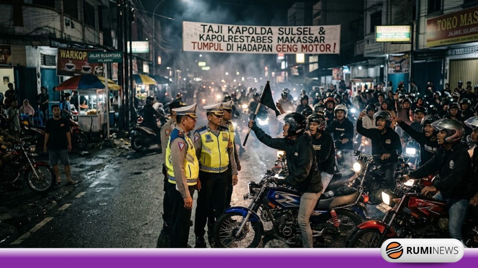 Ketika “Taji” Kapolda Sulsel dan Kapolrestabes Makassar Tumpul di Hadapan Geng Motor