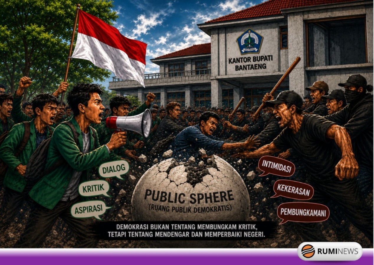 Demokrasi yang Kehilangan Ruang Dialog: Membaca Aksi Demonstrasi Mahasiswa Bantaeng melalui Perspektif Public Sphere Jurgen Habermas