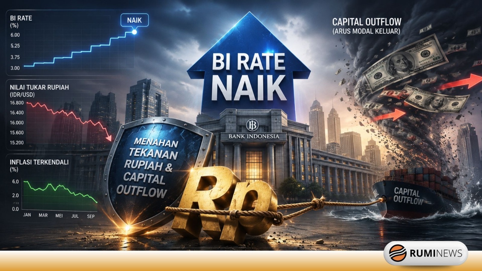 BI Rate Naik Demi Menahan Tekanan Rupiah dan Capital Outflow
