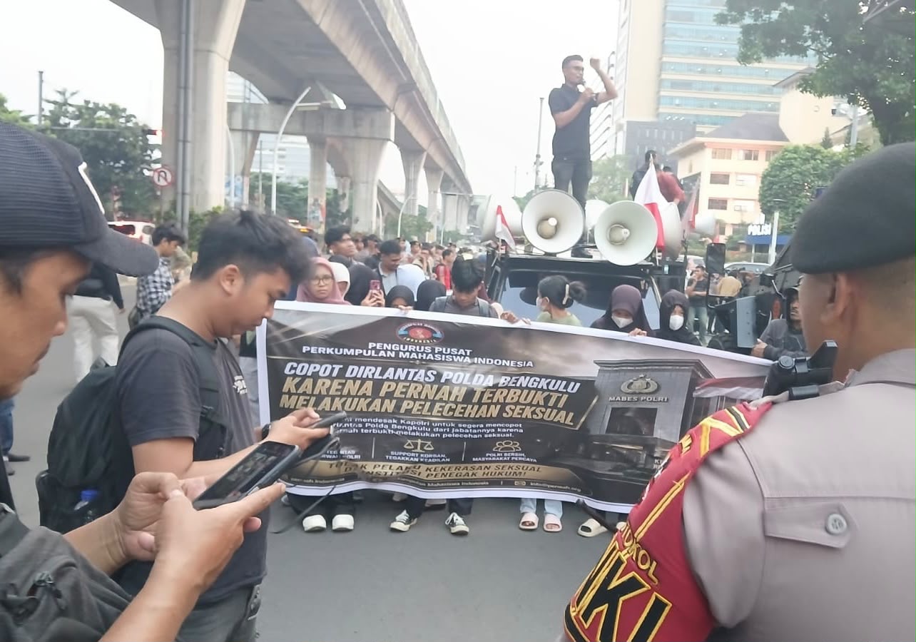 PP-PMI Geruduk Mabes Polri, Desak Kapolri Copot Dirlantas Polda Bengkulu