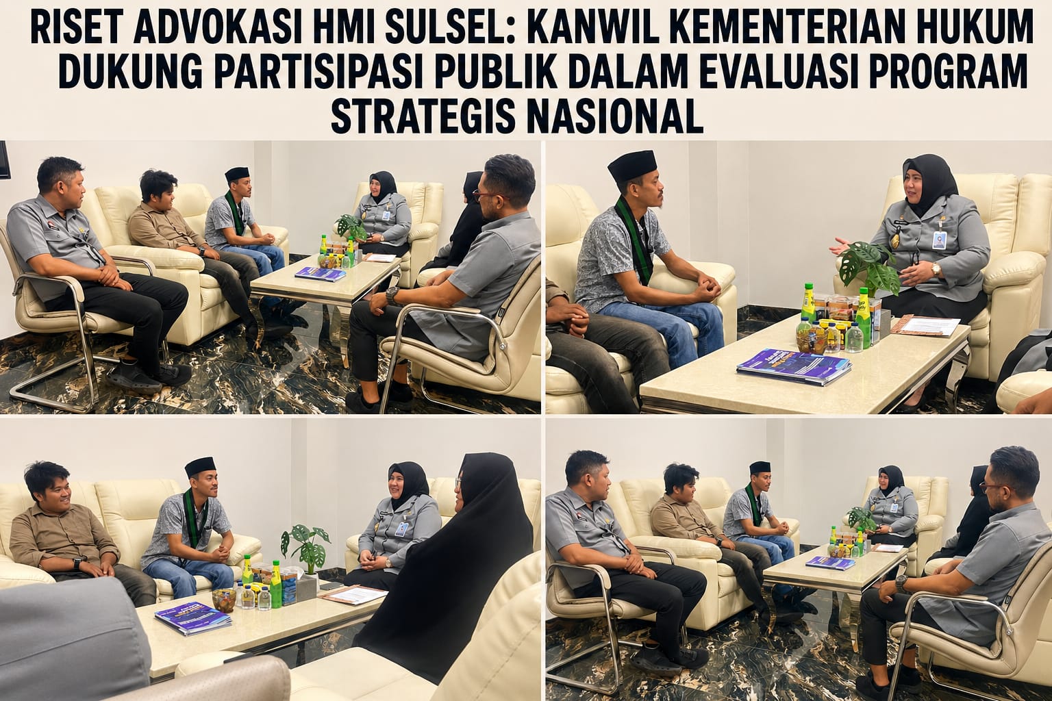 Riset Advokasi HMI SULSEL: Kanwil Kementerian Hukum Dukung Partisipasi Publik Dalam Evaluasi Program Strategis Nasional