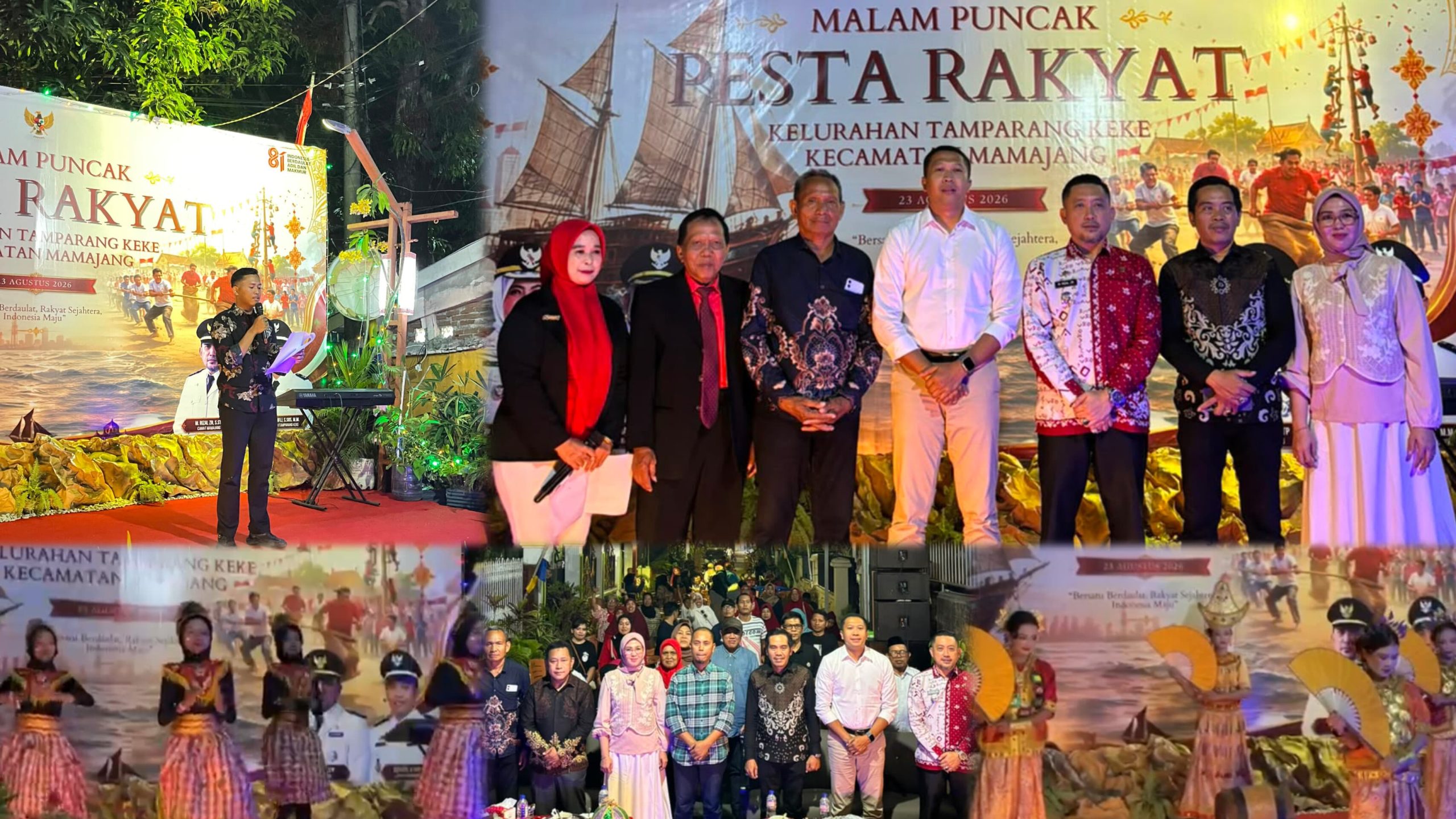 Malam Puncak HUT RI ke-81 di Tamparang Keke Berlangsung Meriah