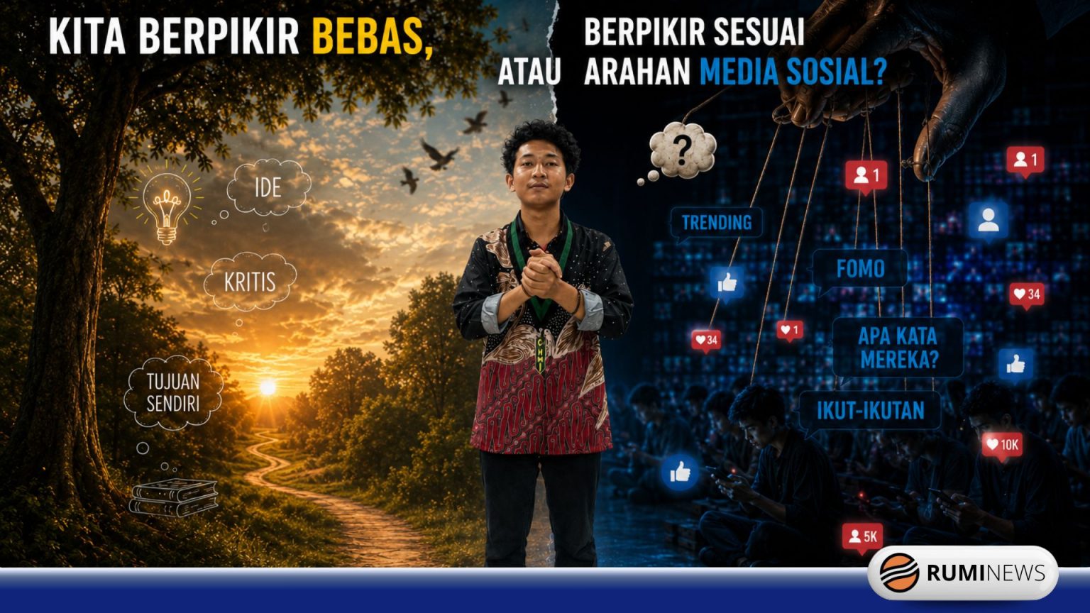 Kita Berpikir Bebas, atau Berpikir Sesuai Arahan Media Sosial