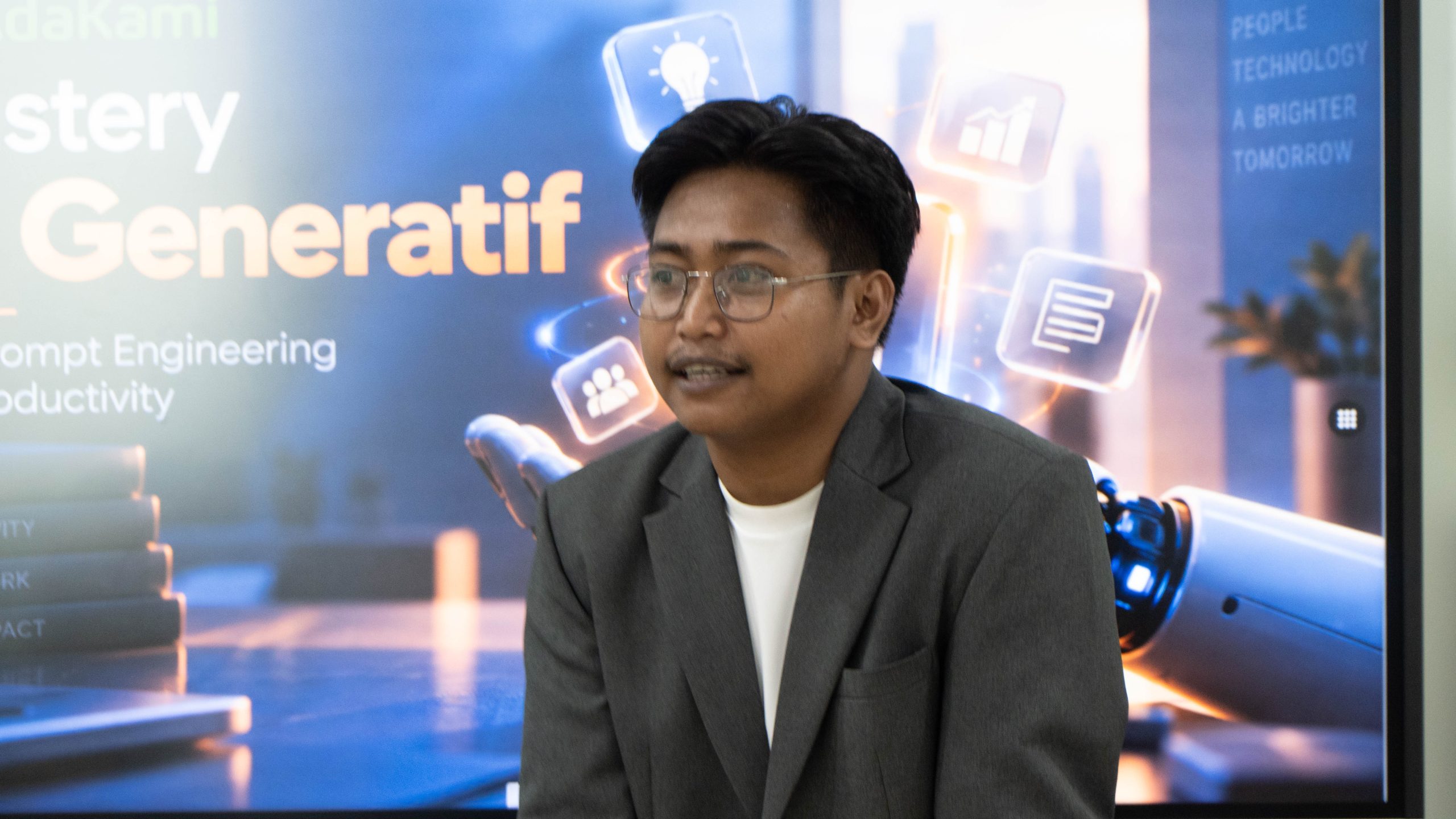 Transformasi Cara Kerja dengan AI, Founder Pakaiai.id Andi Syahrul Berbagi Praktik Generative AI di AdaKami