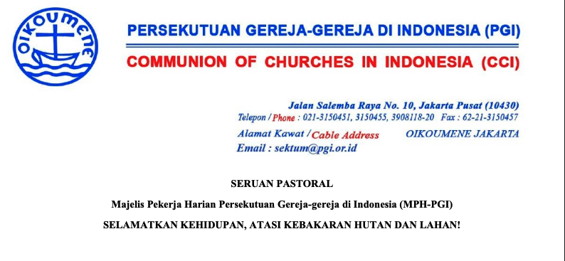 PGI Terbitkan Seruan Pastoral